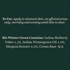 Biotique Bio Winter Green Spot Correcting Anti Acne Cream, 15g | Grocsy