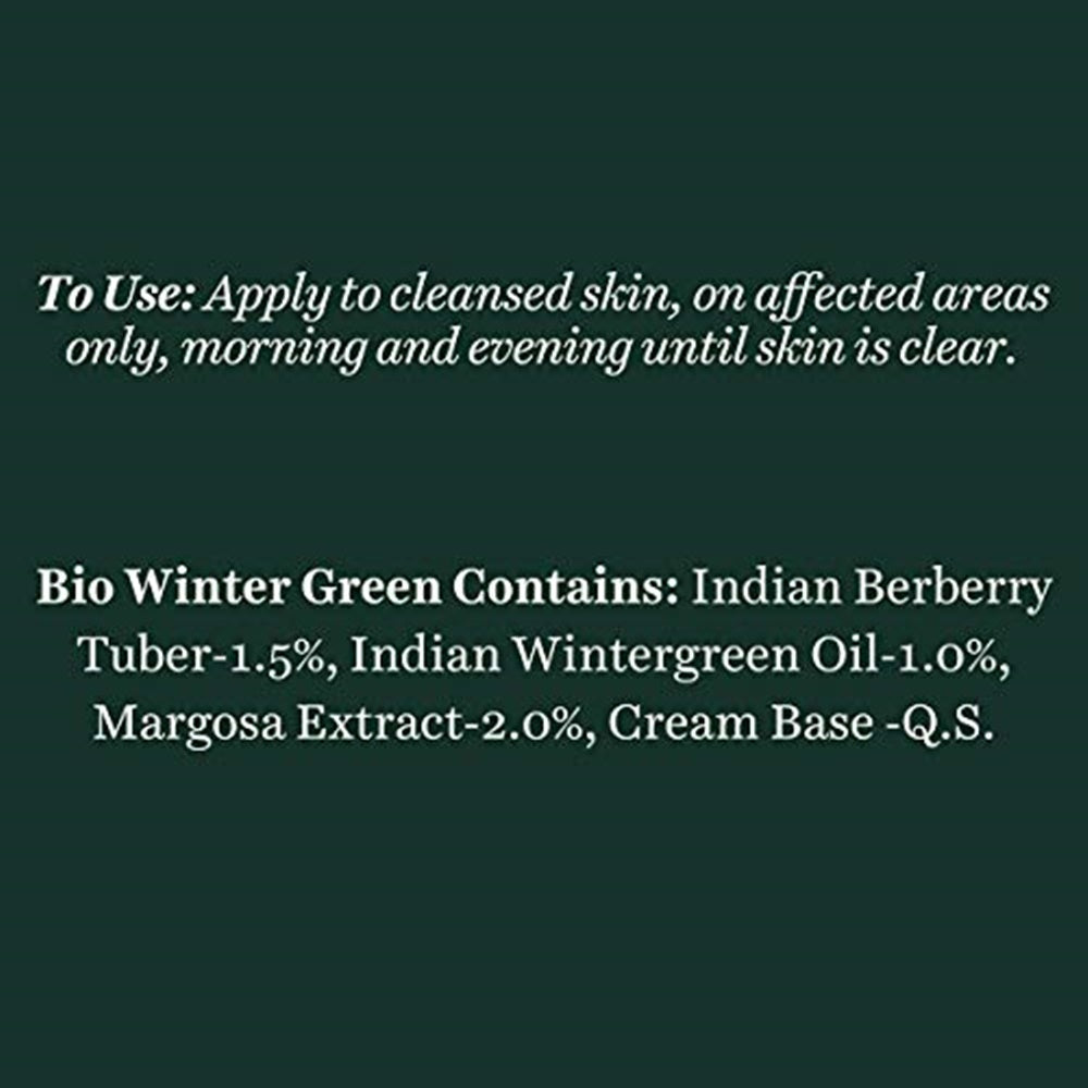 Biotique Bio Winter Green Spot Correcting Anti Acne Cream, 15g | Grocsy