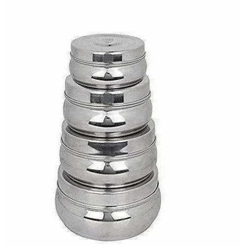 Stainless Steel Food Storage Containers - Storage Boxes - Set Of 4 Pieces | Grocsy