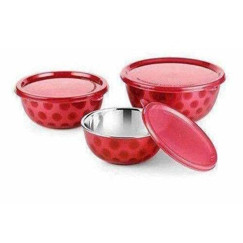 Stainless Steel Microwave Bowl - Set of 3 Pieces | Grocsy
