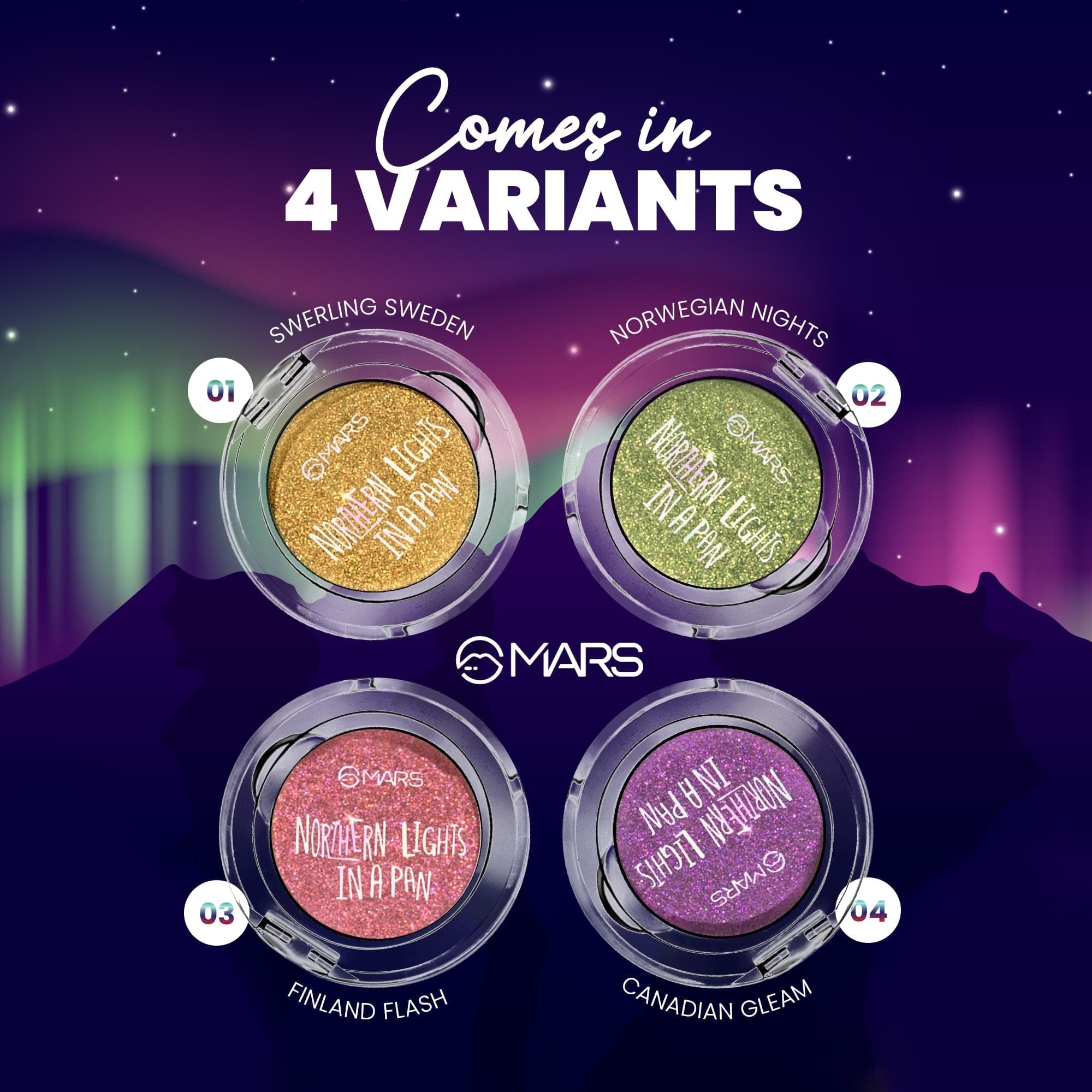 MARS Cosmetics Northern Lights In A Pan Eyeshadow Palette - 02 Norwegian Nights | Grocsy
