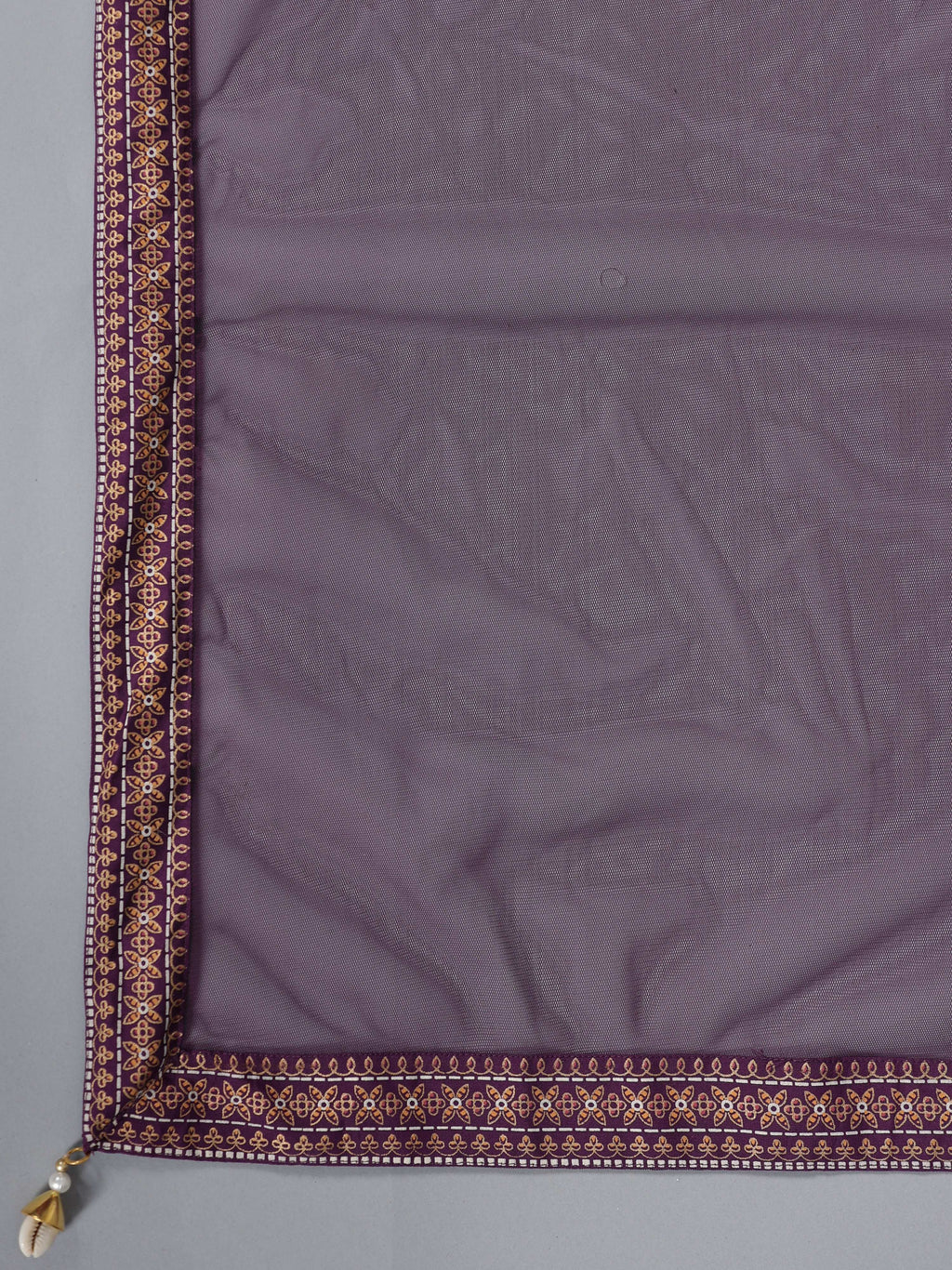 Juniper Women Purple Chanderi Printed Kurta Pants & Dupatta Set | Grocsy