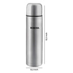 Borosil Hydra Thermo 1000 ml Stainless Steel Water Bottle | Double Wall Vacuum Insulated Flask | Grocsy
