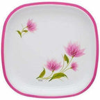 Pink Color Square Quarter Plate Set - 6 Plates Set | Grocsy