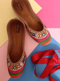 Desi Colour Women Indian Ethnic Footwear-Mirror Archie | Grocsy