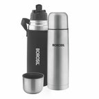 Borosil Hydra Thermo 1000 ml Stainless Steel Water Bottle | Double Wall Vacuum Insulated Flask | Grocsy