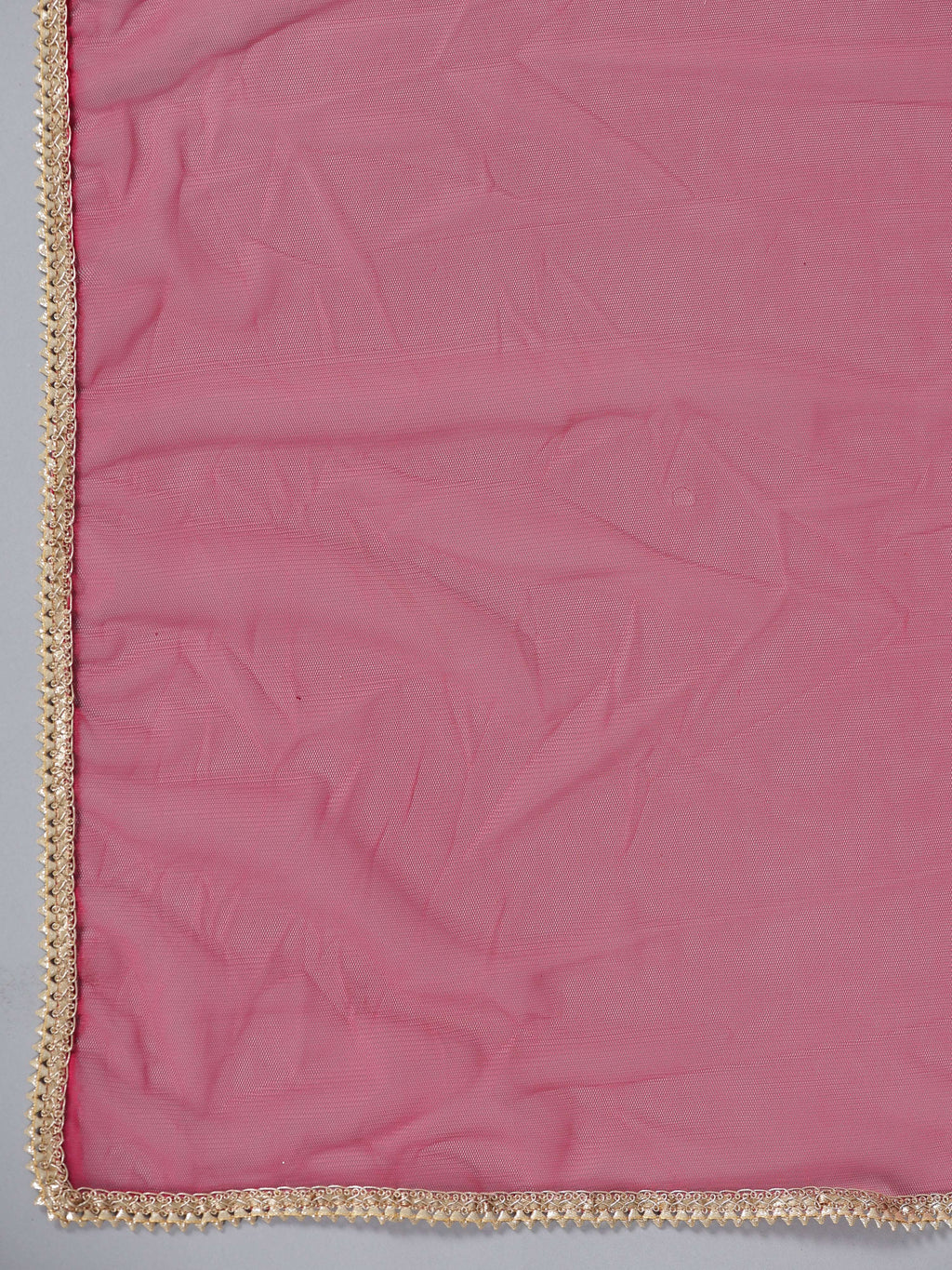 Juniper Women Fuchsia Chanderi Gota Patti Kurta, Palazzo & Dupatta Set | Grocsy