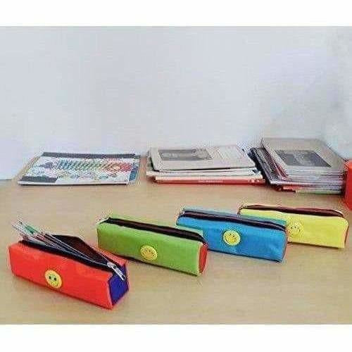 Bright Colour Multipurpose Smiley Pen Pencil Pouch Case | Grocsy