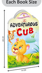 Sawan Set Of 5 Story Books Baby Animals Series (Adventurous Cub,Baby Squirrel,Baby Dinosaur,City Calf & Baby Mouse) [Board Book] Sawan | Grocsy