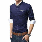 Men's Cotton Casual Shirt for Men Full Sleeves | Grocsy