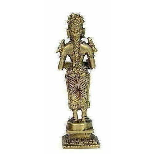 Oil Lamp Deep Lady Brass Collectible Handicraft Small Art | Grocsy