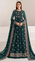 Anaita Teal Green Faux Georgette Sequins Embroidered Salwar Suit | Grocsy