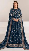 Anaita Navy Blue Faux Georgette Sequins Embroidered Salwar Suit | Grocsy
