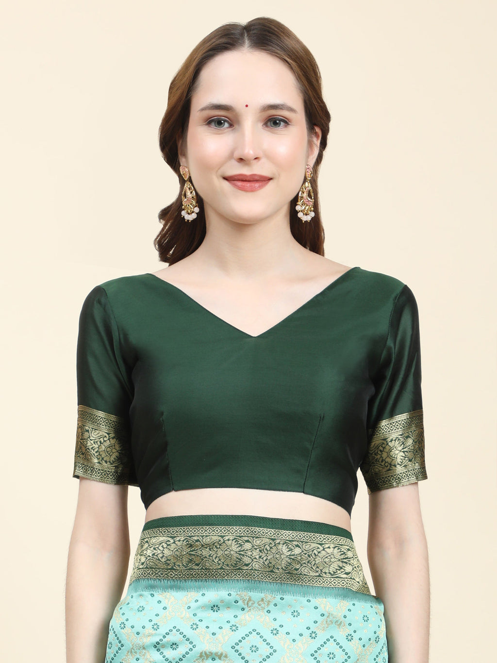 Vedant Vastram Patola Design KanchiPuram Silk Saree For Women - Rama | Grocsy