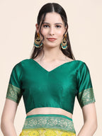 Vedant Vastram Patola Design KanchiPuram Silk Saree For Women - Yellow | Grocsy
