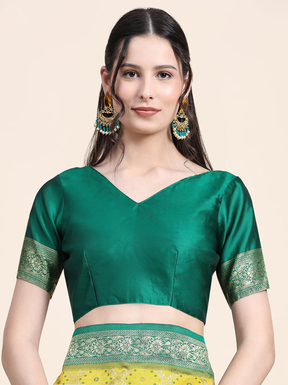 Vedant Vastram Patola Design KanchiPuram Silk Saree For Women - Yellow | Grocsy