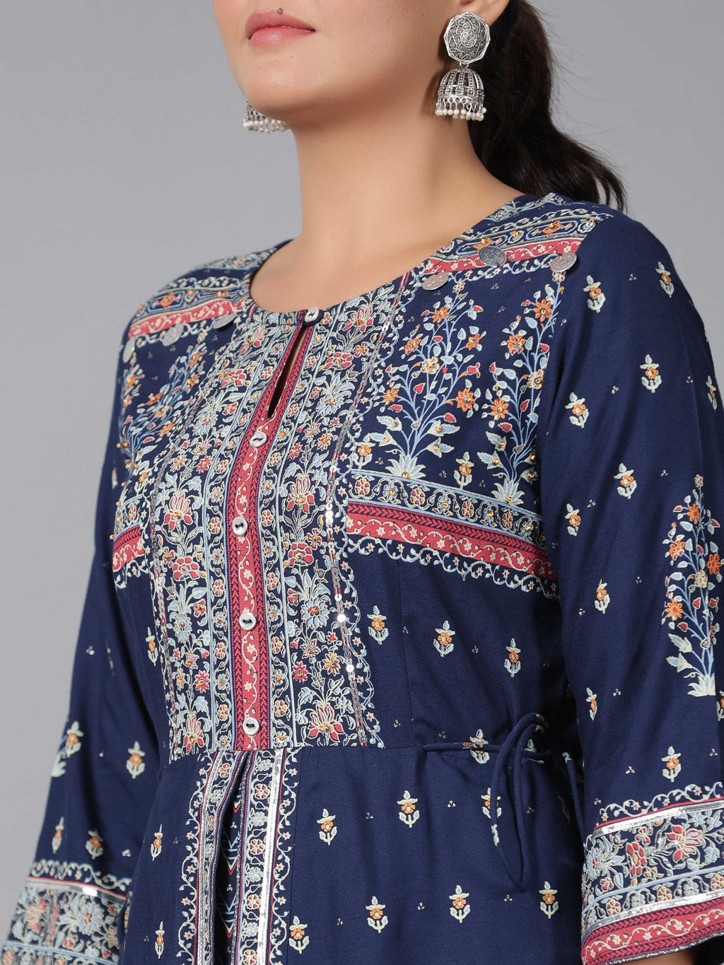Juniper Women Indigo Shantoon Printed Maxi Dress | Grocsy