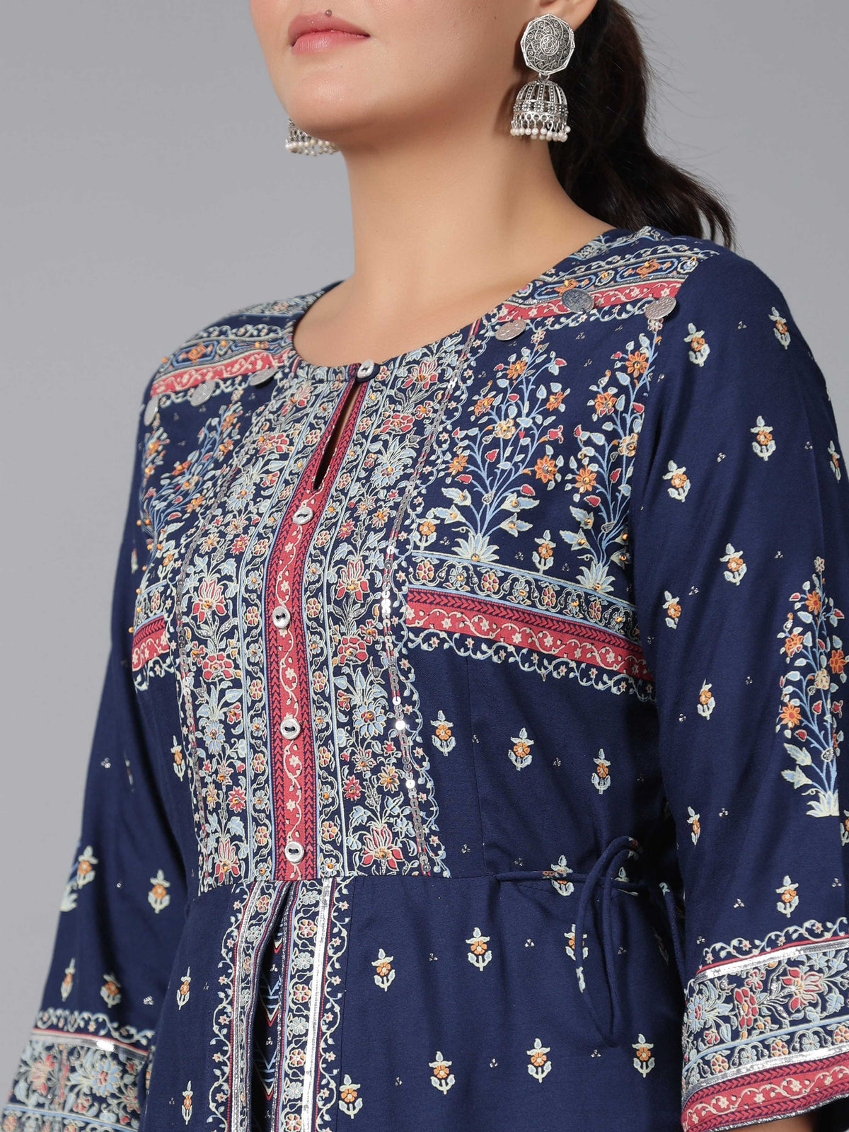 Juniper Women Indigo Shantoon Printed Maxi Dress | Grocsy