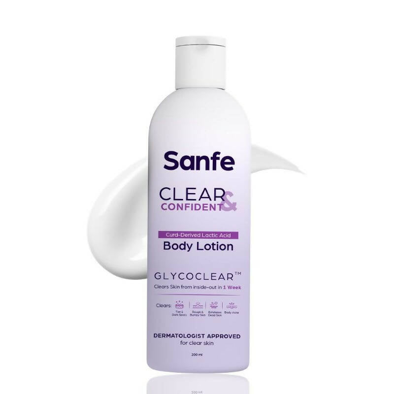 Sanfe Clear & Confident Glycolic Acid Body Lotion | Grocsy