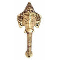 Brass Crown Ganesha Door Handle | Grocsy