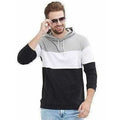 Men's Stylish Full Sleeve Grey, White, Black Hooded T-Shirt | Grocsy