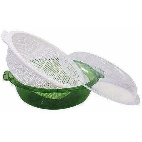 Multipurpose Double Layer Plastic Sieve Drainer Bowl | Grocsy