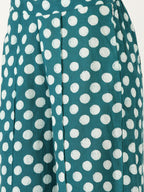Sangria Women Teal Blue Striped Pure Cotton Kurta with Palazzos | Grocsy