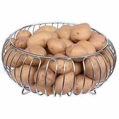 Stainless Steel Vegetable and Fruit Bowl Basket | Grocsy