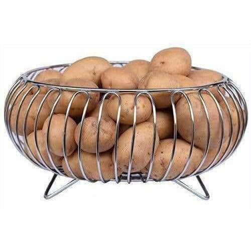 Stainless Steel Vegetable and Fruit Bowl Basket | Grocsy