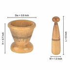 Wooden Spice Masher Mortar & Pestle | Grocsy