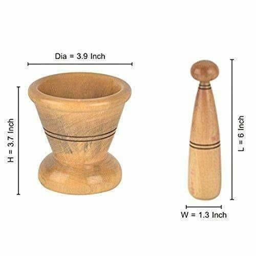 Wooden Spice Masher Mortar & Pestle | Grocsy