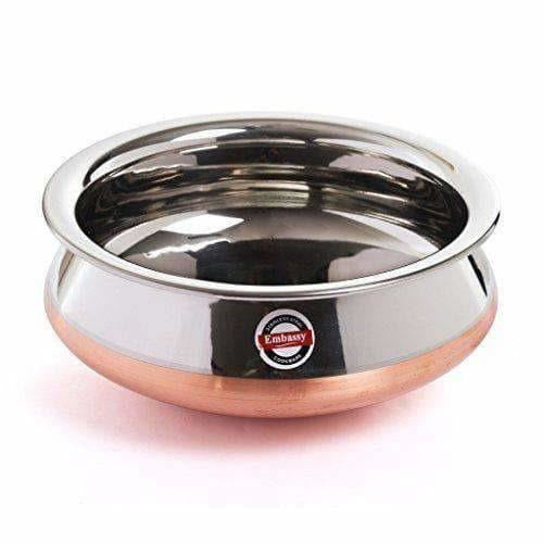 Stainless Steel Copper Bottom Pongal Handi  Sizes 4 | Grocsy