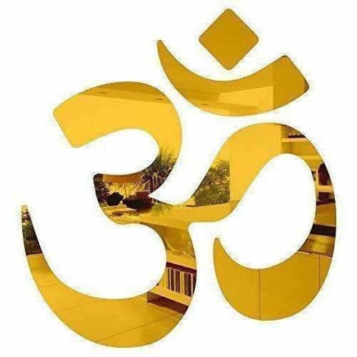 Gold Color - OM 3D Acrylic Mirror Wall Stickers | Grocsy