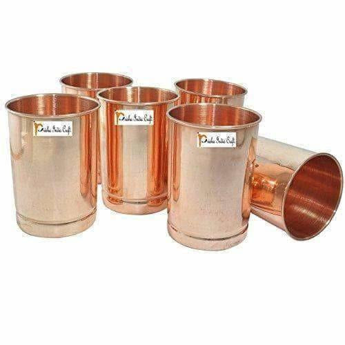 Copper Glass Drinkware -  Set of 6 | Grocsy