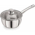 Stainless Steel Sandwich Base Dlx Sauce Pan with Glass Lid | Grocsy