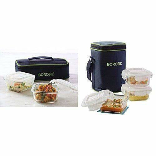 Glass Tiffin Set, 320ml, Set of 2 | Grocsy