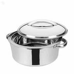 Stainless Steel Casserole, 1.5 Litres, Silver | Grocsy