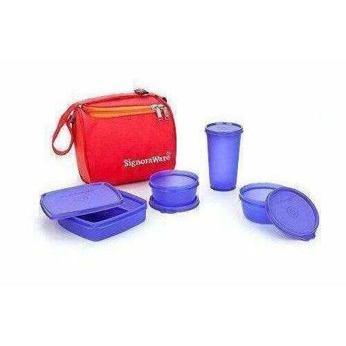 Plastic Lunch Box Set with Bag Set, 5-Pieces | Grocsy