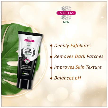 Inveda Active Charcoal Face Scrub For Men | Grocsy