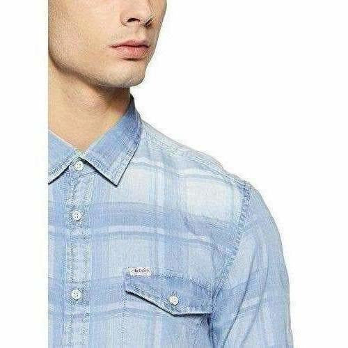 Lee Men's Checkered Regular Casual Shirt | Grocsy