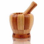 Wooden Motar Pestle Set (Brown) | Grocsy