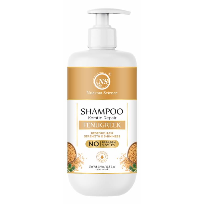 Nuerma Science Keratin Repair Fenugreek (Methi) Shampoo for Hair Fall & Dandruff Control | Grocsy