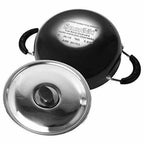 Hard Anodised Deep Kadhai With Stainless Steel Lid | Grocsy