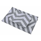 Cotton Double Bedsheet with 2 Pillow Covers - Modern White and Grey | Grocsy
