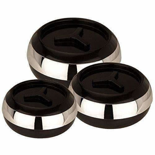 Black Color - Plastic Casserole Set of 3 | Grocsy