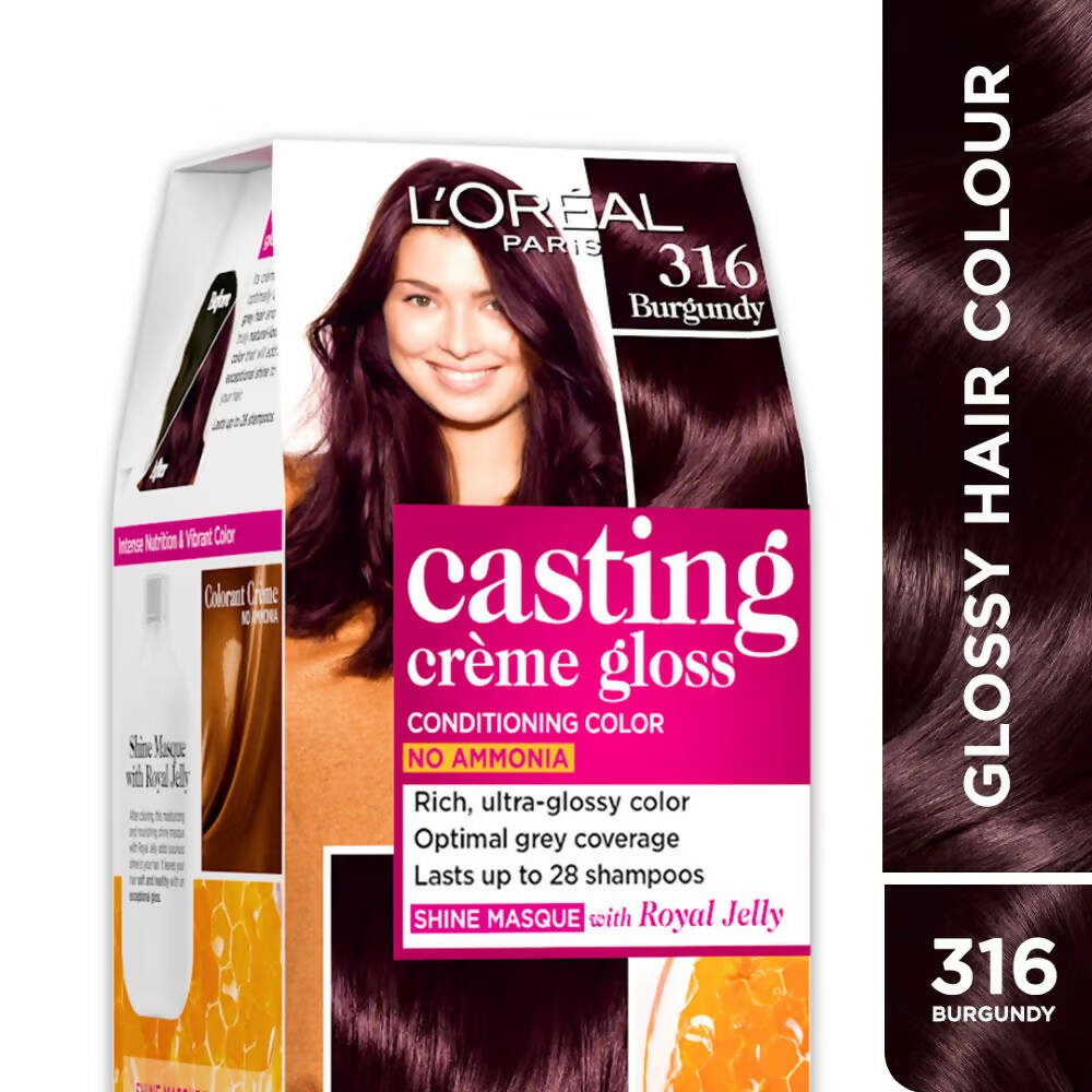 L'Oreal Paris Casting Creme Gloss Conditioning Hair Color - 316 Burgundy | Grocsy
