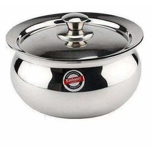 Pongal Pot/Cook-n-Serve Dish Stainless Steel | Grocsy