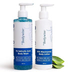 BeBodywise 1% Salicylic Acid Body Wash and 10% Niacinamide Body Lotion | Grocsy
