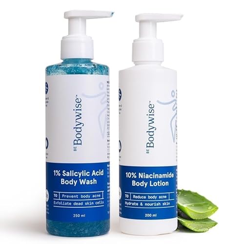 BeBodywise 1% Salicylic Acid Body Wash and 10% Niacinamide Body Lotion | Grocsy