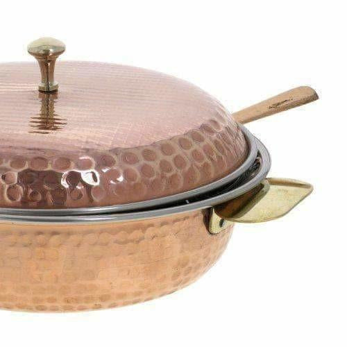 Copper Serving Bowl Tureen with Spoon | Grocsy